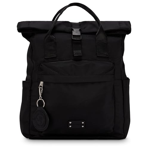 BEARPAW Women's Backpack - Professional Laptop Backpack for Women | Cute Travel & College Bag, Double Handle Design, Black