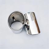 Embouts de silencieux d'échappement chromés en acier inoxydable 2 pièces pour Q7 Pour TDI Pour Quattro (2006 2007 2008 2009 2010-2013)