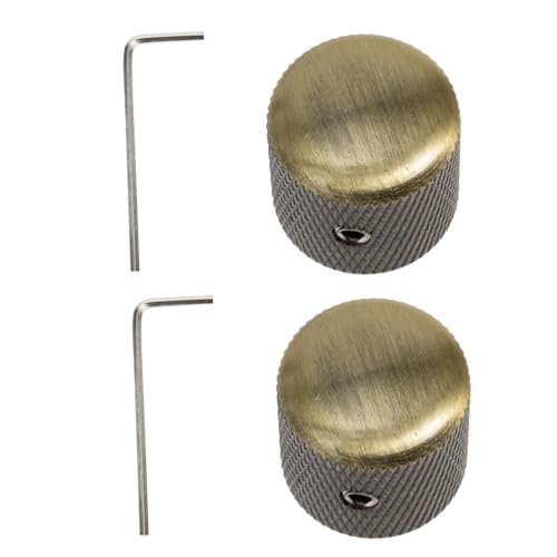 Toddmomy 2Sets Bass Guitar Knob Caps with Wrench Durable Electric Guitar Volume Tone Potentiometer Knobs Easy to Install Instrument Accessories Construction