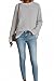 Disamer Womens Sweaters Fall Clothes Fashion 2026 Cowboy Chic Knit Cozy Sweater School Teacher Outfits Long Sleeve Pullover,Striped Gray,Medium