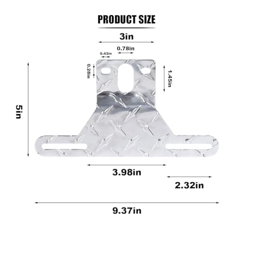 image for smilfuy Aluminum Trailer License Plate Light Bracket, Vehicle Heavy-Du