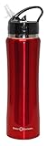 Double Wall Green Canteen Vacuum Double Wall Stainless Steel Thermal Water Bottle, 25 oz, Red