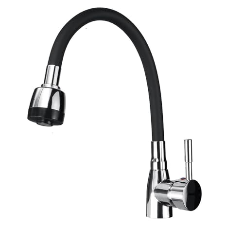 Mitigeur eau froide eau chaude pivotant 360 robinet noir - 2