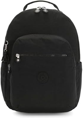 Kipling Seoul Mochila Grande, Black Noir (Negro)
