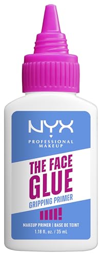 NYX Professional Makeup The Face Glue Gripping Primer, Grundierung, Base, Feuchtigkeitsspendender Primer für 24 Stunden Make-up-Halt, ohne klebrige weiße Rückstände, 35 ml