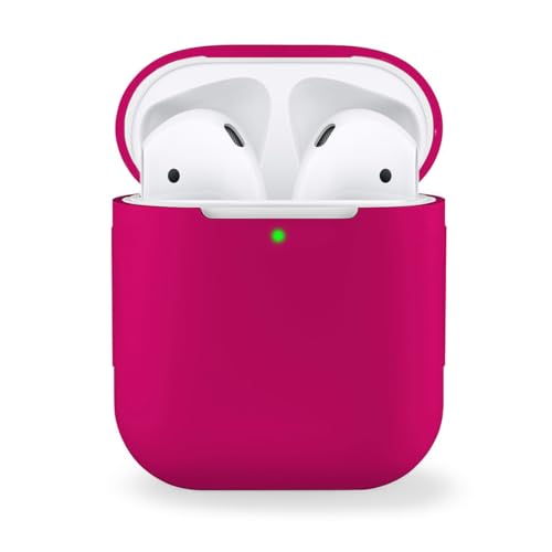 MyGadget Cover in Silicone Morbido Custodia Compatibile con Apple AirPods 1 e 2 Generazione - Case per Cuffie Auricolari - Skin in Gomma - Viola
