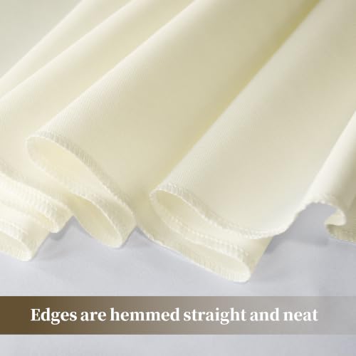 Image of 10 Pack Round Table Cloth 120 Inch, Round Tablecloth, Washable Polyester Table Cover for Buffet Party, Dinner, Weddings and Camping, Ivory
