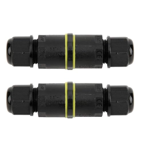 Baxnore 3�s���d�C�z���R�l�N�^ IP68 ���O�W�����N�V�����{�b�N�X �ϋv���̂���P�[�u���R�l�N�^ �d���l�b�g���[�N�Ɩ��@��p 2�� �i�C���� PA66 �^�J���b�L