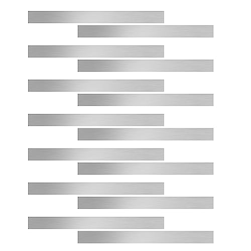 Image of 14 Pack Shim Stock Metal Sheet Strips, 304 Stainless Steel, Drillable, Cutble, 0.02 in Thickness, 12 in Length, 1 in Width