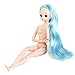Colcolo 12 "1/6 BJD Bambola con Snodo Sferico Corpo Nudo Capelli Lunghi Trucco Fai da Te Bambola - Blu - Separazione Centrale