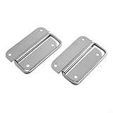 Stainless Steel Invisible Folding Cabinet Pull Handle for Drawers, Doors, Wooden Boxes & Toolboxes – Silver for Ring-Style Foldable Drawer Pull, 2-Pack(L)