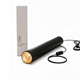 Studio Olive Modern Black & Gold LED Pendant Light – 6W Cylindrical Tube Ceiling Lamp for Kitchen Island, Dining Room, Bar, or Nightstand Lighting