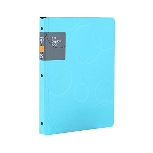 MyLifeUNIT 60 Pockets Presentation Book with Sheet Protectors, A4 Size Business Presentation Folders (Blue)