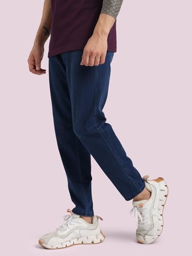 Image of Rupa Bumchums Men's Relaxed Fit Natural Denim Loungers with Adjustable Flat Drawstring