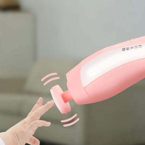 Lixa de Unha Para Bebê Infantil Elétrico Aparador Cortador Com Estojo - 01 Unidade (Rosa)