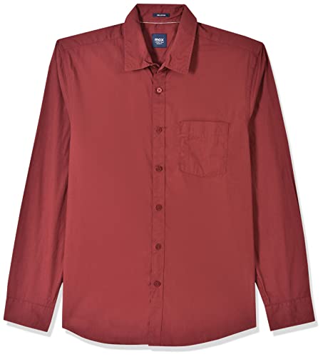 Image of Max Men's Cotton Regular Fit Solid Full Sleeves Casual Shirt
