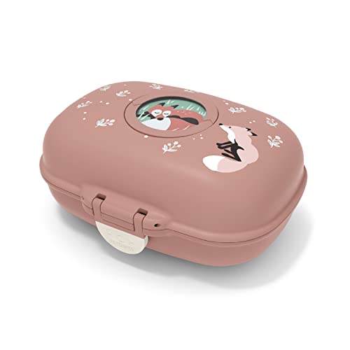 monbento - Caja de Merienda Infantil MB Gram Fox - Caja de Merienda Hermética para Niños - Ideal Escuela o Parque - Sin BPA - Segura y Duradera - Rosa Canela Cover