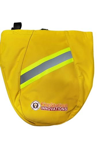 FireStation Innovations SCBA MASK BAG - Heavy Duty Firefighters Bags with Multiple Pockets| Respirator Bags with Sleek Design and Extra Storage (Yellow)