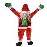 weihnachtsmann hängend aussen 【2023 neue extreme Qualität】-Der Hauptteil ist aus hochwertigem Plüschstoff, sorgfältig genäht, nicht leicht zu reißen, der Hauptteil ist mit PP-Baumwolle gefüllt, um die Weihnachtsmann-Dekorationen weich, einfach zu platzieren, weich und niedlich zu machen, und kann wiederverwendet werden.