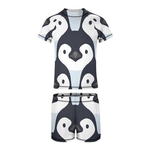 Cute PenguinChildren's Swimsuits Boys Two Piece Suit10-12Y（150cm）3