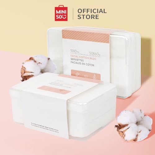 Image of MINISO Cotton Pads for Face 2000 Sheets Soft for Cleaning Wiping Makeup Remover Wipes