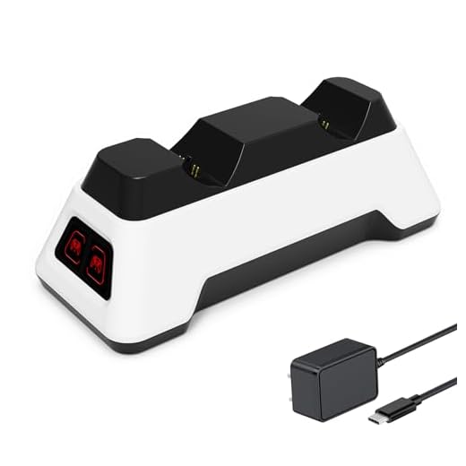 Controller Charger Station for PS5 Dualsense Controllers - PS5 Controller Dock with LED Light - Upgrade Accessory with Fast Charging AC Adapter