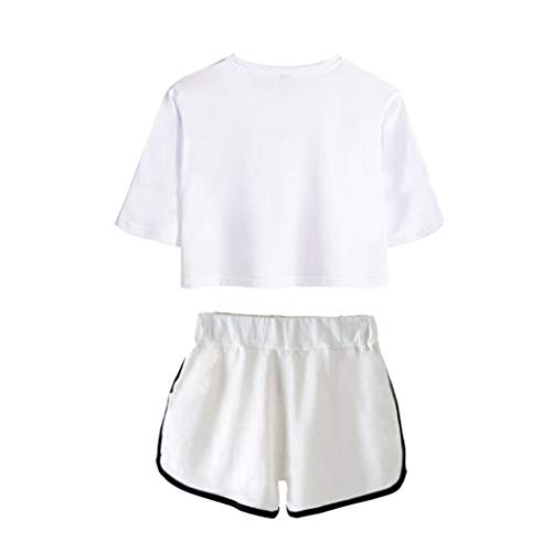 Novo anime fofo The Promised Neverland Crop Top camiseta e shorts 3D Manga Emma Norman Ray Cosplay N