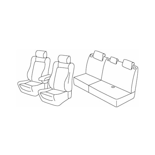 Housses de siège Superior haut de gamme pour intérieur de Ford Kuga