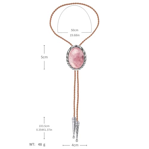 Image of Btilasif Bolo Tie Brown for Men, Scorpion Luminous Stone Cowboy Tie Western Leather Necktie Necklace for Women