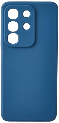 Image of Kapa Matte Protective Lens Flexible Back Cover for Iqoo Z10x 5G / Vivo T4x 5G | Slim Silicone with Soft Lining Shockproof Full Body Bumper Case (Blue)