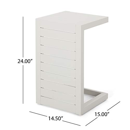 Christopher Knight Home Jesse Coral Aluminum Side Table #TOP8