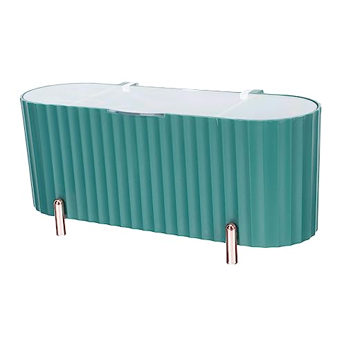 HAKIDZEL 1Pc Makeup Accessories Storage Box Transparent Cotton Pad Holder Container with Lid Elegant Organizer for Cotton Swabs and Makeup Pads Durable and Stylish Design for Home Decor