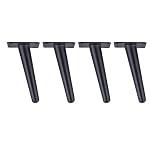 BIVOO 4 Pezzi/Set di Gambe for mobili, for Divano, Armadio, Tavolo, Armadio, Sgabello, Sedia, mobili Affusolati, Piedini in Metallo Alti 10-72 cm con Viti (Color : Black Oblique 15CM)