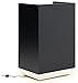 Displays2go Hostess Stand w/ Illuminated Color-Changing Base, Locking Drawer, Shelf - Black (ELCW)