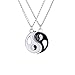 Produktbild Jiahuade Yin Yang Schlüsselanhänger,Edelstahl Ying Yang Männer Kette,Ying Yang Kette für 2,Freundschaftsketten mit Gravur für 2,Tai Chi Anhänger,Yin Yang Halskette,Puzzle-Anhänger