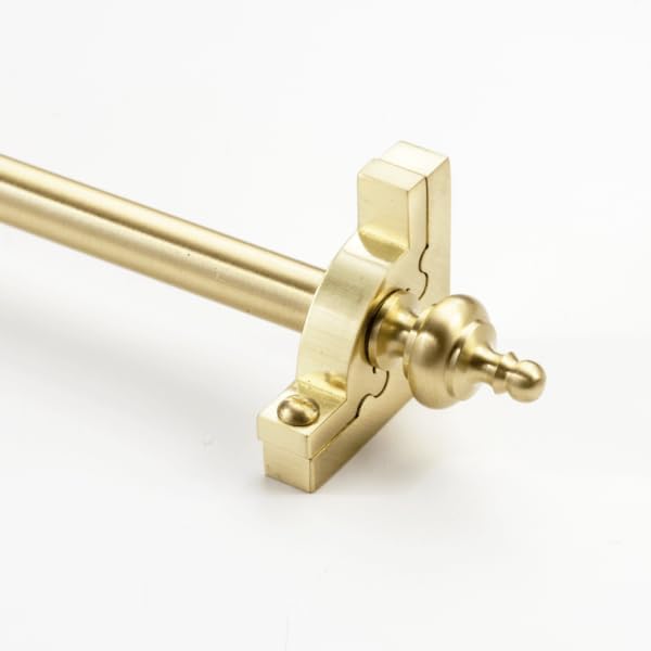 Zoroufy Sovereign Stair Rod Collection | 1/2" Solid Rods with Urn Finials (Antique Pewter, 48")