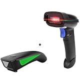 NETUM Bluetooth CCD Barcode Scanner, Compatible with 2.4G Wireless & Bluetooth Function & Wired Conn