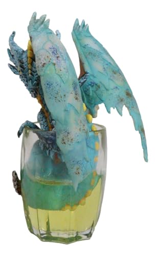Ebros Drunken Beverage Spirit Dragon Statue 7.75" Tall Medieval Renaissance Fantasy Decor Figurine (Whiskey Dragon)