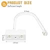 Uvital RJ11 Duplex Wall Jack Adapter Dual Phone Line Splitter, Two Way Telephone Splitters, Male to 2 Female Converter Cable, RJ11 6P4C Telephone Wall Separator for Landline, White, Wired (2 Pack)