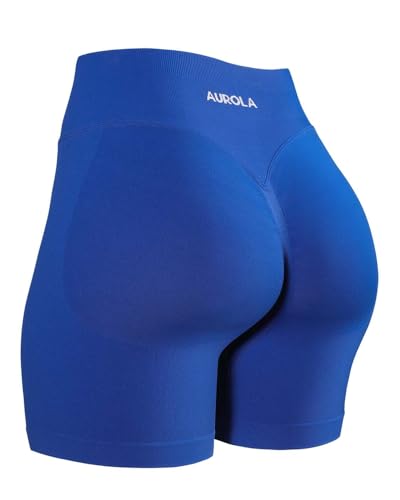 Image of AUROLA Influence Workout Shorts for Women,2.5 3.5 4.5 5.5 6.5 No Roll Up Squat Proof Scrunch Seamless Compression Gym Short