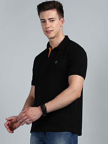 Image of Lux Cozi Mens Cotton Solid Relaxed Fit Polo Shirt