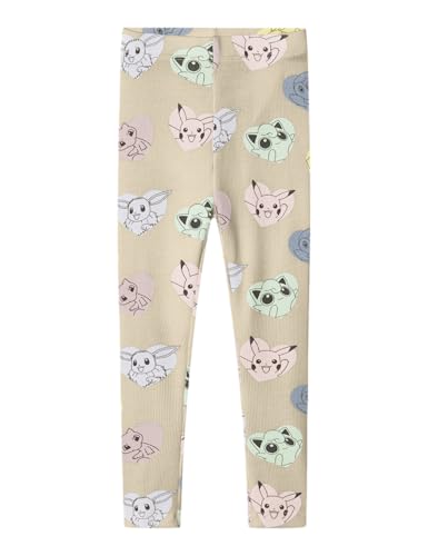 NAME IT Nmfjytte Pokemon Legging Sky, Blanc cassé, 92 Fille