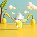 SquarezhenBo Yellow Peeling Banana Keychain, BPlush, Banana Man Plush, Cartoon Birthday Gift PP Cotton Peeling Shape Plush Doll Pendant for Decoration Keychain