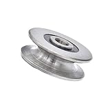 8 mm / 0,3 Zoll 250 kg Edelstahl tiefe U-Rillenkugellager Riemenscheibe Metallrolle Radlager Rad...
