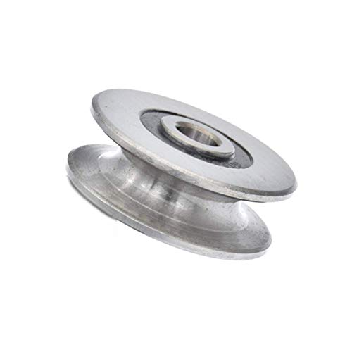 Rodamientos de bolas de acero inoxidable de 8 mm/0.3 pulgadas 250 kg de profundidad en U polea de metal Rodamientos de rueda Polea de cuerda de alambre para guí(40 x 13 mm/1.5 x 0.51 pulgadas (ODxT)