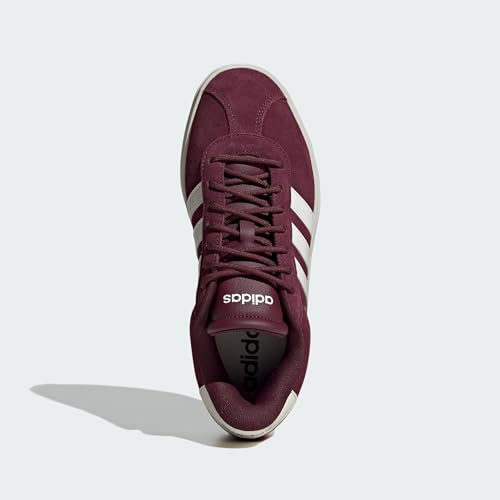 adidas Women's VL Court Sneaker, Maroon/White/Off-White, 6.53