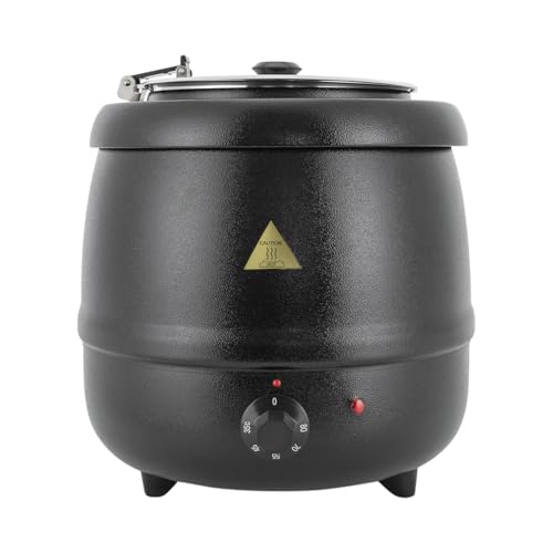 Scalda zuppa elettrica, 10 l, 400 W, pentola elettrica in acciaio inox con...
