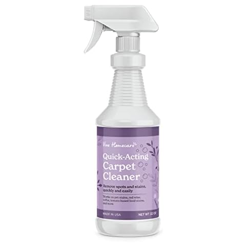 Vine Homecare Quick-Acting Carpet Cleaner spray, 32 Ounce - Cleans Pet Stains, Red Wine, Stubborn Food Stains, and More - Acts Fast and Dries on Its Own - Safe for Carpets and Fabrics Cover