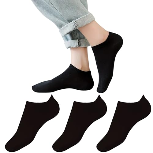 Image of Yuneek Women's Ankle Length Low Cut Cotton Socks Pack Of 3