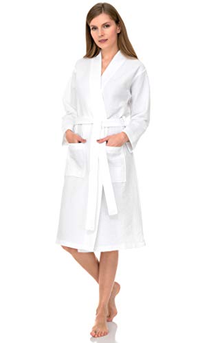 TowelSelections Womens Waffle Robe, Kimono Spa Bathrobe Soft Bath Robe for Women3